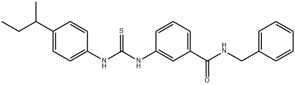 N-benzyl-3-[(4-butan-2-ylphenyl)carbamothioylamino]benzamide Struktur