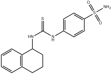 1-(4-sulfamoylphenyl)-3-(1,2,3,4-tetrahydronaphthalen-1-yl)thiourea Struktur