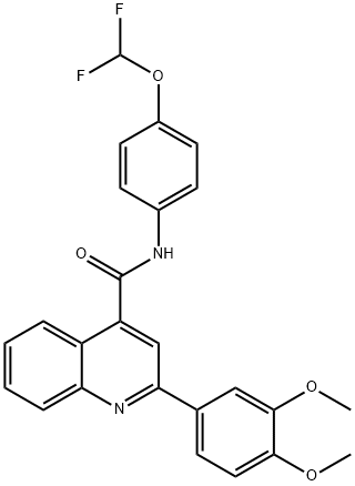 N-[4-(difluoromethoxy)phenyl]-2-(3,4-dimethoxyphenyl)quinoline-4-carboxamide Struktur