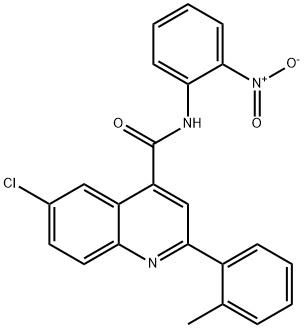 6-chloro-2-(2-methylphenyl)-N-(2-nitrophenyl)quinoline-4-carboxamide Struktur