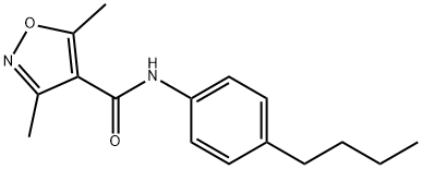 N-(4-butylphenyl)-3,5-dimethyl-1,2-oxazole-4-carboxamide Struktur