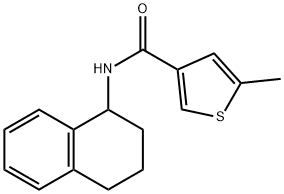 5-methyl-N-(1,2,3,4-tetrahydronaphthalen-1-yl)thiophene-3-carboxamide Struktur