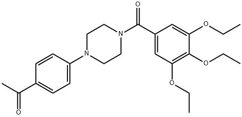 1-[4-[4-(3,4,5-triethoxybenzoyl)piperazin-1-yl]phenyl]ethanone Struktur