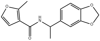 N-[1-(1,3-benzodioxol-5-yl)ethyl]-2-methylfuran-3-carboxamide Struktur