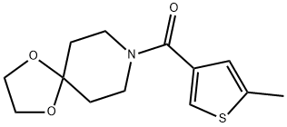 1,4-dioxa-8-azaspiro[4.5]decan-8-yl-(5-methylthiophen-3-yl)methanone Struktur