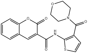 N-[3-(morpholine-4-carbonyl)thiophen-2-yl]-2-oxochromene-3-carboxamide Struktur