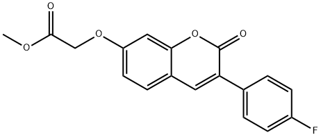 methyl 2-[3-(4-fluorophenyl)-2-oxochromen-7-yl]oxyacetate Struktur