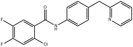 2-chloro-4,5-difluoro-N-[4-(pyridin-2-ylmethyl)phenyl]benzamide Struktur