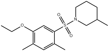 1-(5-ethoxy-2,4-dimethylphenyl)sulfonyl-3-methylpiperidine Struktur