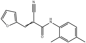 (E)-2-cyano-N-(2,4-dimethylphenyl)-3-(furan-2-yl)prop-2-enamide Struktur