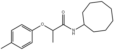 N-cyclooctyl-2-(4-methylphenoxy)propanamide Struktur