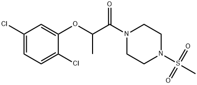 2-(2,5-dichlorophenoxy)-1-(4-methylsulfonylpiperazin-1-yl)propan-1-one Struktur