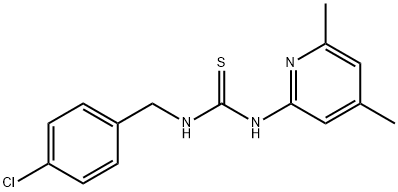 1-[(4-chlorophenyl)methyl]-3-(4,6-dimethylpyridin-2-yl)thiourea Struktur