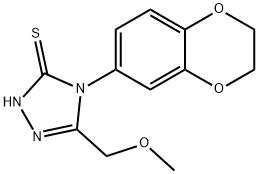 4-(2,3-dihydro-1,4-benzodioxin-6-yl)-3-(methoxymethyl)-1H-1,2,4-triazole-5-thione Struktur