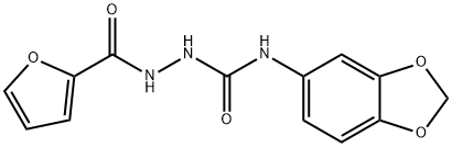 1-(1,3-benzodioxol-5-yl)-3-(furan-2-carbonylamino)urea Struktur