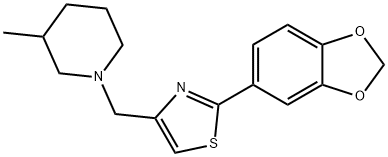 2-(1,3-benzodioxol-5-yl)-4-[(3-methylpiperidin-1-yl)methyl]-1,3-thiazole Struktur