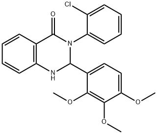 3-(2-chlorophenyl)-2-(2,3,4-trimethoxyphenyl)-1,2-dihydroquinazolin-4-one Struktur