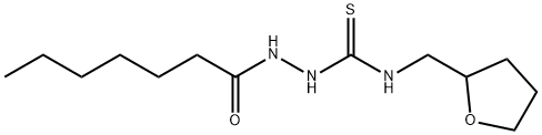 1-(heptanoylamino)-3-(oxolan-2-ylmethyl)thiourea Struktur