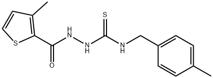 1-[(4-methylphenyl)methyl]-3-[(3-methylthiophene-2-carbonyl)amino]thiourea Struktur