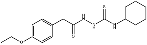 1-cyclohexyl-3-[[2-(4-ethoxyphenyl)acetyl]amino]thiourea Struktur