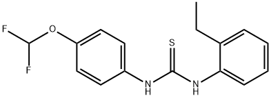 1-[4-(difluoromethoxy)phenyl]-3-(2-ethylphenyl)thiourea Struktur