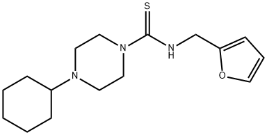 4-cyclohexyl-N-(furan-2-ylmethyl)piperazine-1-carbothioamide Struktur