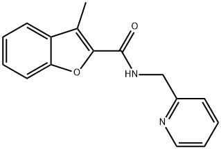 3-methyl-N-(pyridin-2-ylmethyl)-1-benzofuran-2-carboxamide Struktur