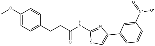 3-(4-methoxyphenyl)-N-[4-(3-nitrophenyl)-1,3-thiazol-2-yl]propanamide Struktur