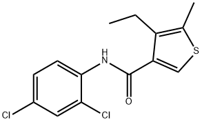 N-(2,4-dichlorophenyl)-4-ethyl-5-methylthiophene-3-carboxamide Struktur