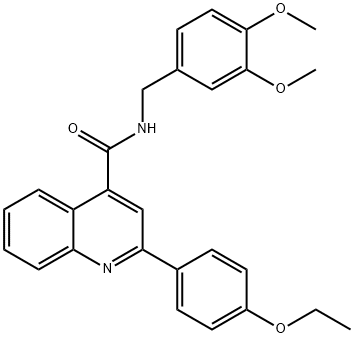 N-[(3,4-dimethoxyphenyl)methyl]-2-(4-ethoxyphenyl)quinoline-4-carboxamide Struktur