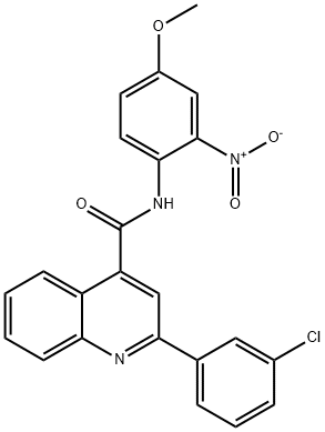 2-(3-chlorophenyl)-N-(4-methoxy-2-nitrophenyl)quinoline-4-carboxamide Struktur