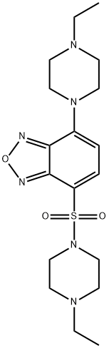 7-(4-ethylpiperazin-1-yl)-4-(4-ethylpiperazin-1-yl)sulfonyl-2,1,3-benzoxadiazole Struktur