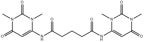 N,N'-bis(1,3-dimethyl-2,6-dioxopyrimidin-4-yl)pentanediamide Struktur