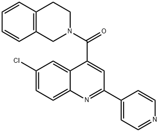 (6-chloro-2-pyridin-4-ylquinolin-4-yl)-(3,4-dihydro-1H-isoquinolin-2-yl)methanone Struktur