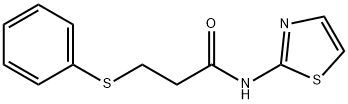 3-phenylsulfanyl-N-(1,3-thiazol-2-yl)propanamide Struktur