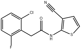 2-(2-chloro-6-fluorophenyl)-N-(3-cyanothiophen-2-yl)acetamide Struktur