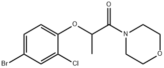 2-(4-bromo-2-chlorophenoxy)-1-morpholin-4-ylpropan-1-one Struktur