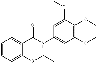 2-ethylsulfanyl-N-(3,4,5-trimethoxyphenyl)benzamide Struktur