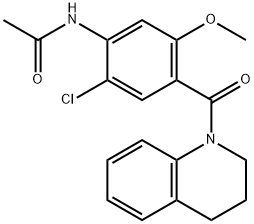 N-[2-chloro-4-(3,4-dihydro-2H-quinoline-1-carbonyl)-5-methoxyphenyl]acetamide Struktur