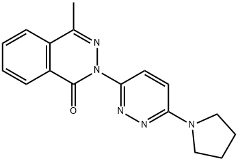 4-methyl-2-(6-pyrrolidin-1-ylpyridazin-3-yl)phthalazin-1-one Struktur