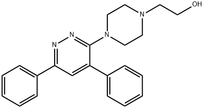 2-[4-(4,6-diphenylpyridazin-3-yl)piperazin-1-yl]ethanol Struktur