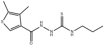 1-[(4,5-dimethylthiophene-3-carbonyl)amino]-3-propylthiourea Struktur