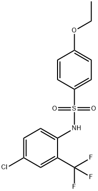 N-[4-chloro-2-(trifluoromethyl)phenyl]-4-ethoxybenzenesulfonamide Struktur