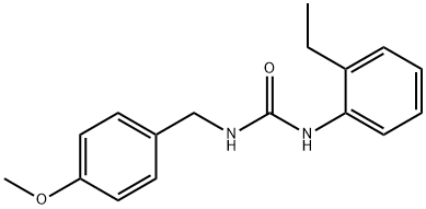 1-(2-ethylphenyl)-3-[(4-methoxyphenyl)methyl]urea Struktur