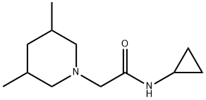 N-cyclopropyl-2-(3,5-dimethylpiperidin-1-yl)acetamide Struktur