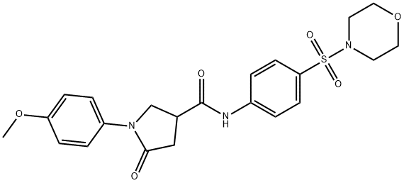 1-(4-methoxyphenyl)-N-(4-morpholin-4-ylsulfonylphenyl)-5-oxopyrrolidine-3-carboxamide Struktur