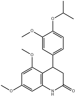 5,7-dimethoxy-4-(3-methoxy-4-propan-2-yloxyphenyl)-3,4-dihydro-1H-quinolin-2-one Struktur