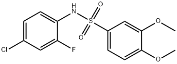 N-(4-chloro-2-fluorophenyl)-3,4-dimethoxybenzenesulfonamide Struktur