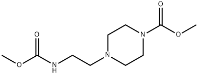 methyl 4-[2-(methoxycarbonylamino)ethyl]piperazine-1-carboxylate Struktur