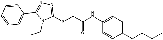 N-(4-butylphenyl)-2-[(4-ethyl-5-phenyl-1,2,4-triazol-3-yl)sulfanyl]acetamide Struktur